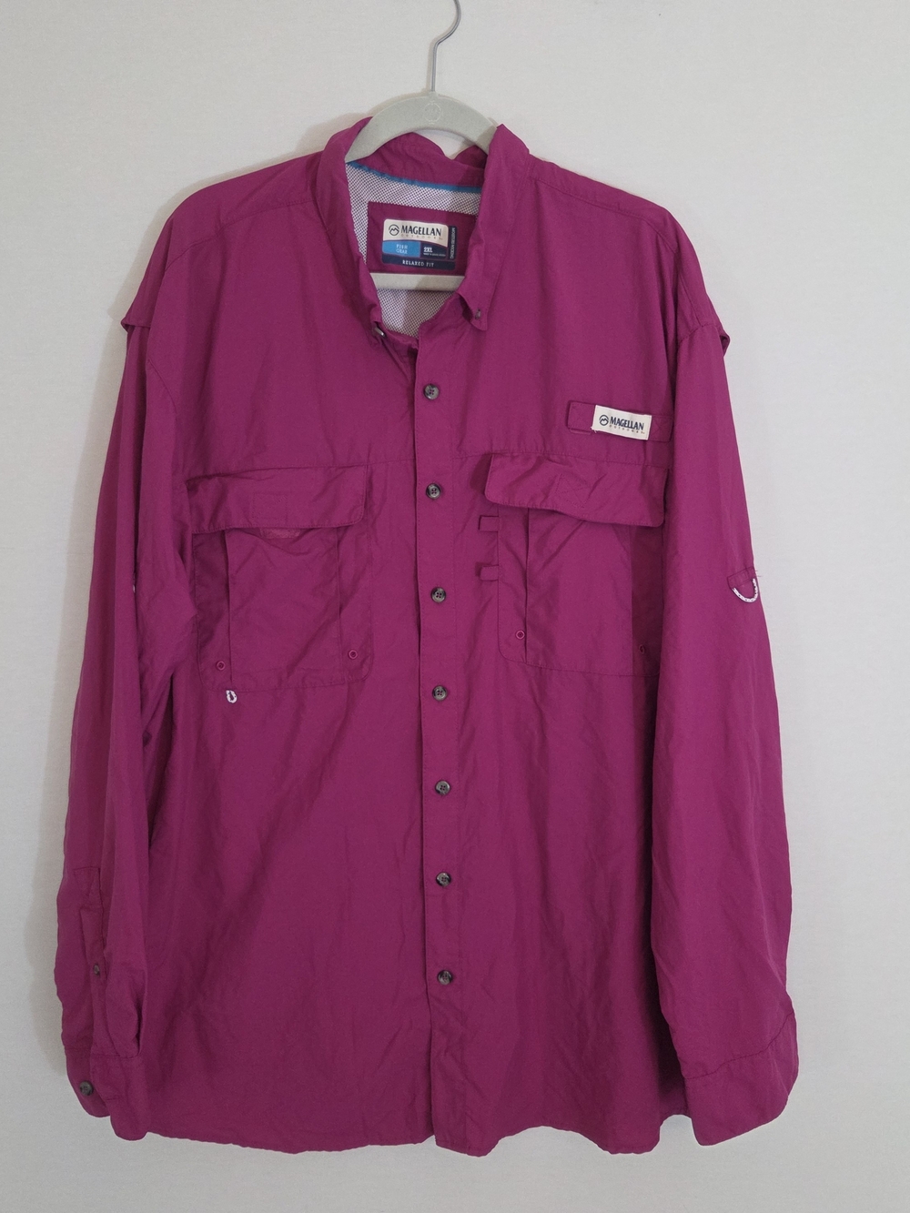 Magellan Outdoors Women's Magenta Long-Sleeve Fishing Shirt